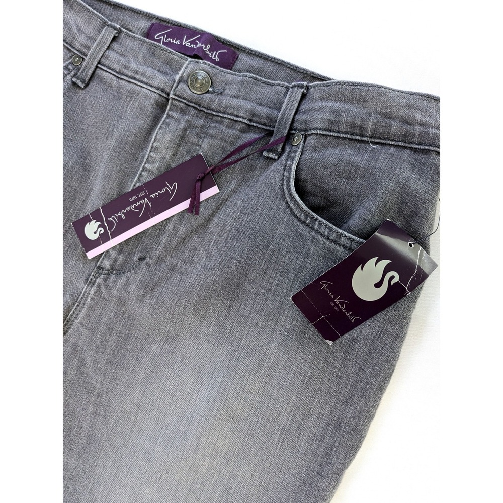 Gloria Vanderbilt Amanda High Rise Tapered Leg Jeans Glacial Grey Wash Size 8 - Picture 5 of 7